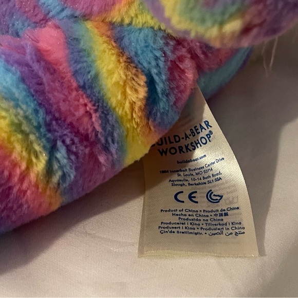 Build A Bear Spring Splash Swirl Bunny Rabbit Plush Purple Pastel 17” Clean EUC - Picture 3 of 4